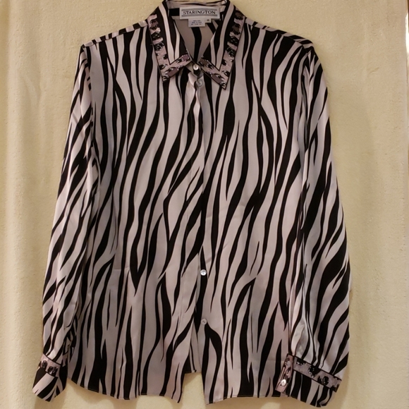 Silk Animal print blouse - Picture 1 of 2